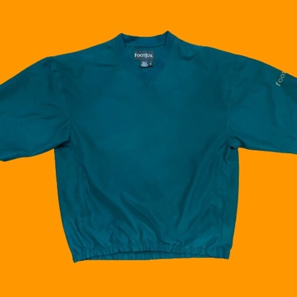 FootJoy Hunter Green Pullover Short Sleeve Windbreaker Jacket Men's Size Small - Picture 1 of 8